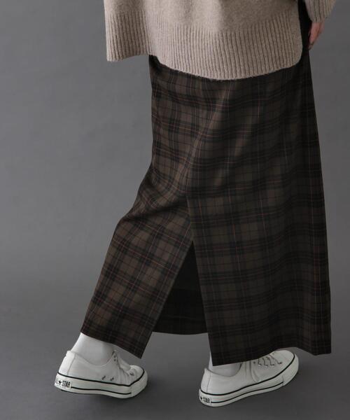 FORK&SPOON(フォークアンドスプーン)の「FORK&SPOON チェックストレートスカート(スカート・レディース・ベージュ系その他/ネイビー・1/2)」の3枚目の写真