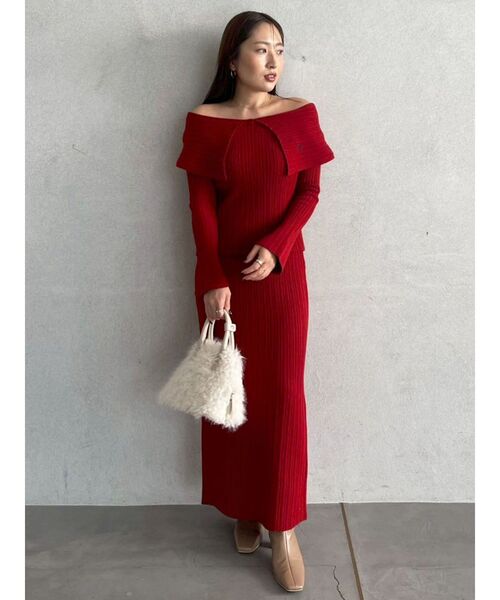 LAGUNAMOON（ラグナムーン）の「【POLO BCSコラボ】Iラインニットスカート（スカート・レディース・グレー/ネイビー/レッド・SMALL/MEDIUM）」の22枚目の写真