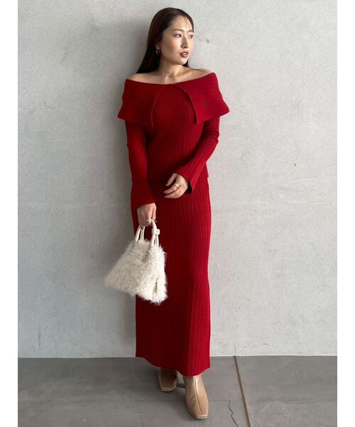 LAGUNAMOON（ラグナムーン）の「【POLO BCSコラボ】Iラインニットスカート（スカート・レディース・グレー/ネイビー/レッド・SMALL/MEDIUM）」の21枚目の写真