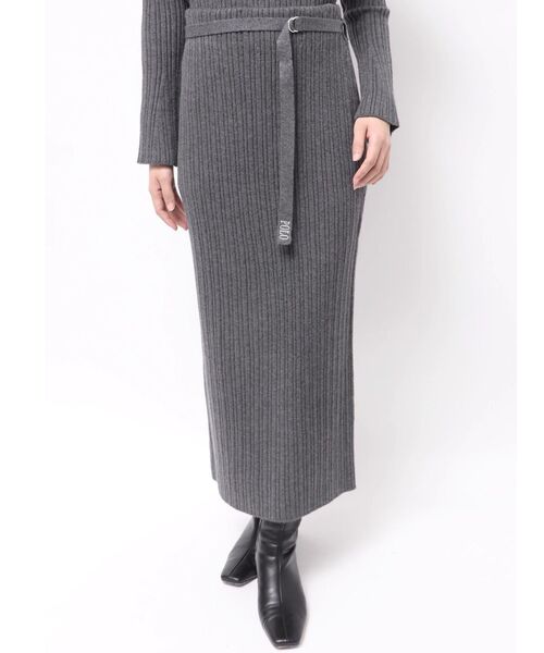 LAGUNAMOON（ラグナムーン）の「【POLO BCSコラボ】Iラインニットスカート（スカート・レディース・グレー/ネイビー/レッド・SMALL/MEDIUM）」の9枚目の写真