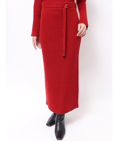 LAGUNAMOON（ラグナムーン）の「【POLO BCSコラボ】Iラインニットスカート（スカート・レディース・グレー/ネイビー/レッド・SMALL/MEDIUM）」の7枚目の写真