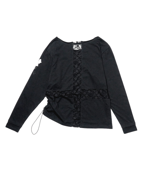SCHISM INDUCING(スキズムインデューシング)の「GRAFFITI FLAG LS TEE BLACK(Tシャツ/カットソー・レディース・その他・OS)」の3枚目の写真