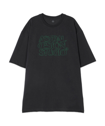 [オーバーサイズ]アストラルデザインスタジオ2 13番手綿ラウンドネック半袖Tシャツ_チャコール