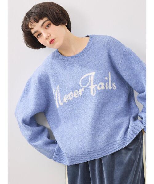 SM2（エスエムツー）の「ロゴニットプルオーバー（ニット/セーター・レディース・グレー/ブルー/チャコールグレー/キナリ/モカ・F）」の5枚目の写真