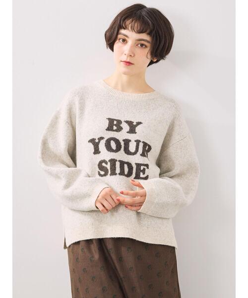 SM2（エスエムツー）の「ロゴニットプルオーバー（ニット/セーター・レディース・グレー/ブルー/チャコールグレー/キナリ/モカ・F）」の2枚目の写真