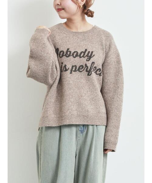 SM2（エスエムツー）の「ロゴニットプルオーバー（ニット/セーター・レディース・グレー/ブルー/チャコールグレー/キナリ/モカ・F）」の4枚目の写真