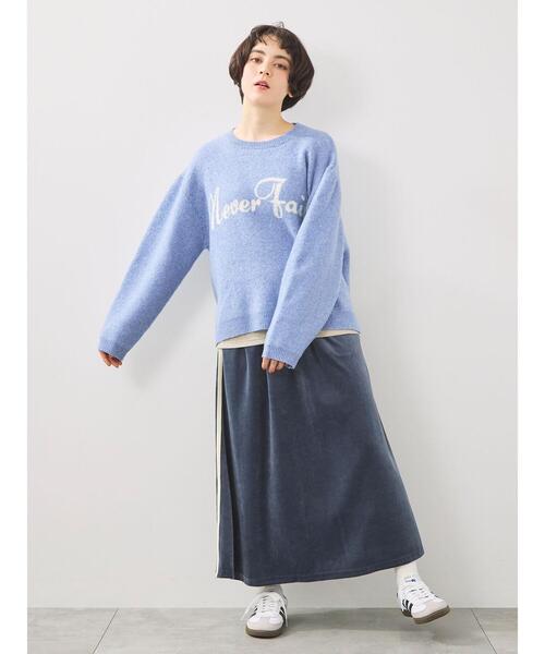 SM2（エスエムツー）の「ロゴニットプルオーバー（ニット/セーター・レディース・グレー/ブルー/チャコールグレー/キナリ/モカ・F）」の16枚目の写真