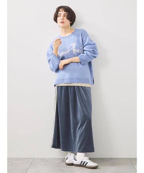 SM2（エスエムツー）の「ロゴニットプルオーバー（ニット/セーター・レディース・グレー/ブルー/チャコールグレー/キナリ/モカ・F）」の18枚目の写真