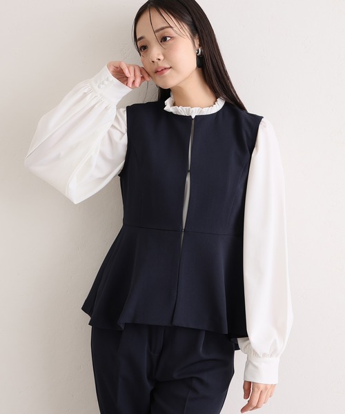 クルーネックセレモニーフォーマルセットアップ 入学式 卒業式 母服