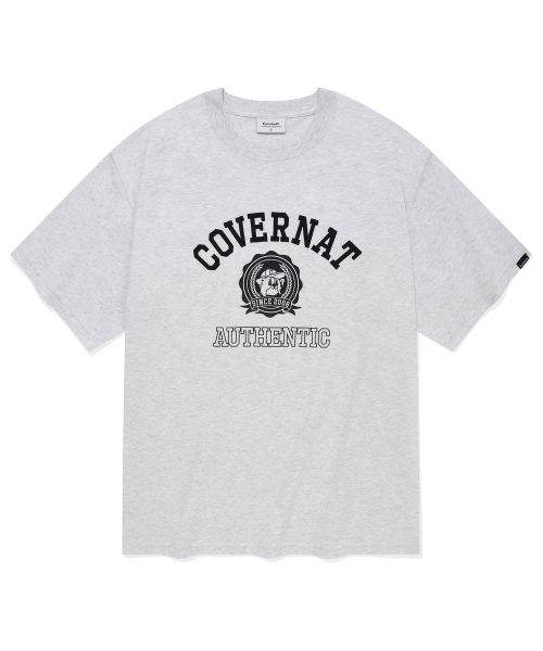 COVERNAT(カバーナット)の「ボーダーコリーエンブレムTシャツヘザーグレー(Tシャツ/カットソー・レディース・その他・X-LARGE/MEDIUM/SMALL/LARGE)」の1枚目の写真