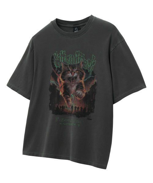 MOZMOZ(モズモズ)の「キトンアタック オーバーサイズ ピグメント 半袖Tシャツ チャコール(Tシャツ/カットソー・レディース・その他・M/XL/XXL)」の1枚目の写真