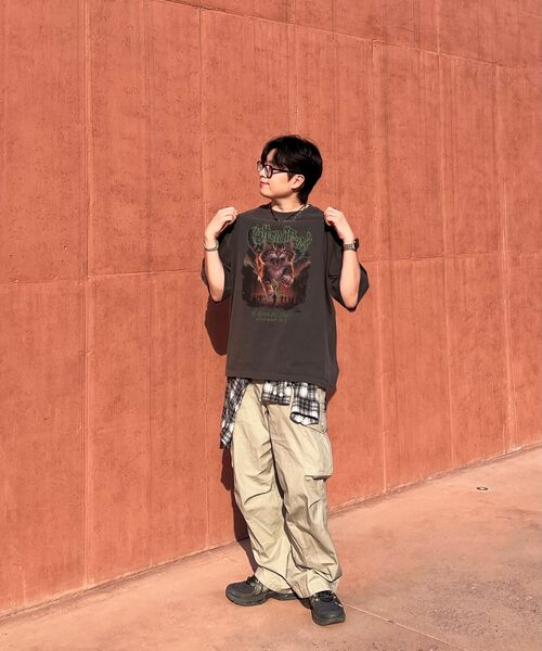 MOZMOZ(モズモズ)の「キトンアタック オーバーサイズ ピグメント 半袖Tシャツ チャコール(Tシャツ/カットソー・レディース・その他・M/XL/XXL)」の6枚目の写真