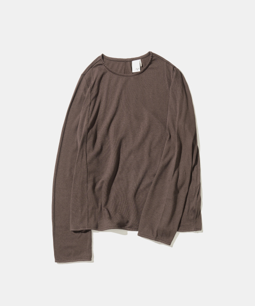 Diamond Layla(ダイアモンドレイラ)の「Modal Second Layer Longsleeve T101 Brown(Tシャツ/カットソー・レディース・ブラウン・MEDIUM/LARGE)」の7枚目の写真