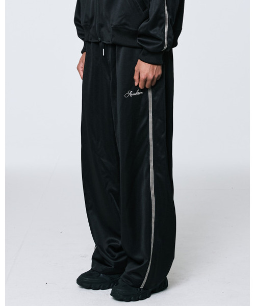 AAMBITION(アアンビション)の「ジャカードライントラックパンツ(ブラック)(スウェットパンツ・メンズ・その他・1(M)/2(L))」の2枚目の写真