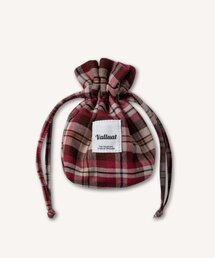 VALLUAT（バリュエット）の「Tartan Check String Pouch_Pink（ポーチ）」