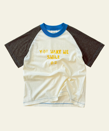 FRISE（フリゼ）の「SMILE raglan short sleeved-t, cream（Tシャツ/カットソー・キッズ）」