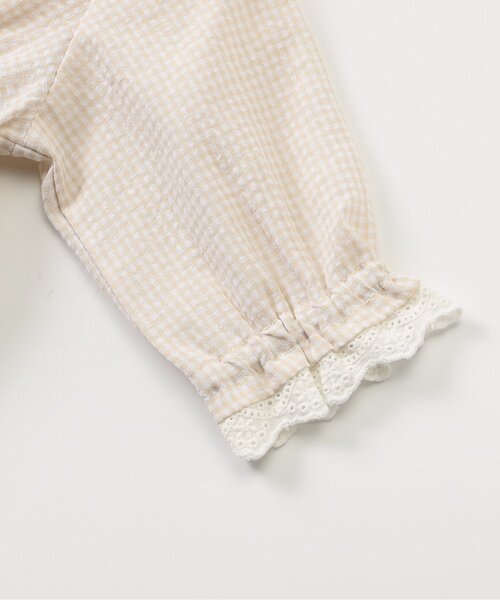 Ampersand（アンパサンド）の「フルーツ刺しゅうシャーリングデザインカバーオール（ロンパース・キッズ・イエロー/ピンク・80/70/60）」の10枚目の写真