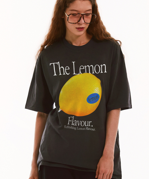 MATCHGLOBE(マッチグローブ)の「カラー レモン オーバーサイズ Tシャツ (ダークグレー)(Tシャツ/カットソー・レディース・その他・FREE)」の5枚目の写真