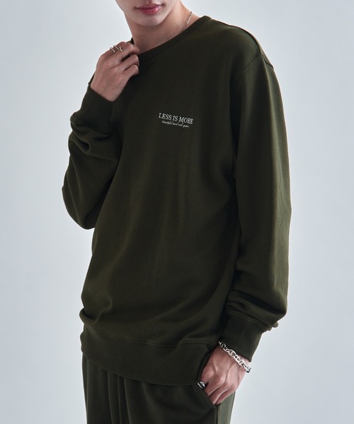 MAISON CLUB（メゾンクラブ）の「【MAISON CLUB】ワンポイント刺繍スウェット LESS IS MORE（スウェット・メンズ・ブラック/グレー/グリーン/ホワイト/ネイビー・M/L/2XL/XL）」の20枚目の写真