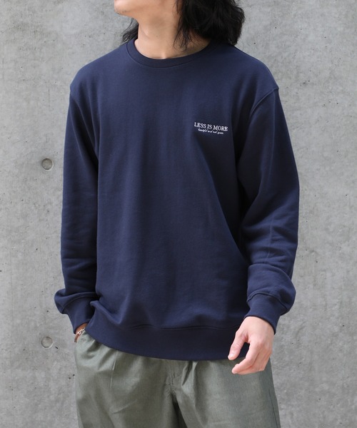 MAISON CLUB（メゾンクラブ）の「【MAISON CLUB】ワンポイント刺繍スウェット LESS IS MORE（スウェット・メンズ・ブラック/グレー/グリーン/ホワイト/ネイビー・M/L/2XL/XL）」の15枚目の写真