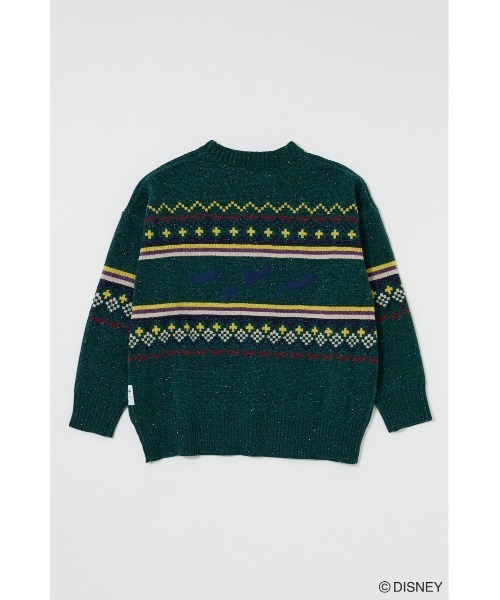 Disney SERIES CREATED by MUS（ディズニーシリーズクリエイテッドバイエムユーエス）の「MD OT FAIR ISLE KN トップス / TINK（ニット/セーター・レディース・オフホワイト/グリーン/ピンク・FREE）」の5枚目の写真