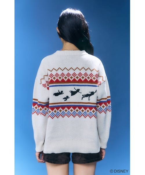 Disney SERIES CREATED by MUS（ディズニーシリーズクリエイテッドバイエムユーエス）の「MD OT FAIR ISLE KN トップス / TINK（ニット/セーター・レディース・オフホワイト/グリーン/ピンク・FREE）」の14枚目の写真