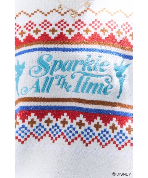 Disney SERIES CREATED by MUS（ディズニーシリーズクリエイテッドバイエムユーエス）の「MD OT FAIR ISLE KN トップス / TINK（ニット/セーター・レディース・オフホワイト/グリーン/ピンク・FREE）」の16枚目の写真