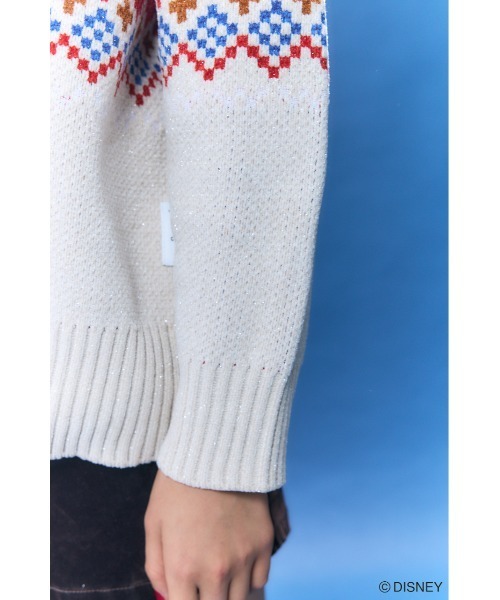 Disney SERIES CREATED by MUS（ディズニーシリーズクリエイテッドバイエムユーエス）の「MD OT FAIR ISLE KN トップス / TINK（ニット/セーター・レディース・オフホワイト/グリーン/ピンク・FREE）」の17枚目の写真