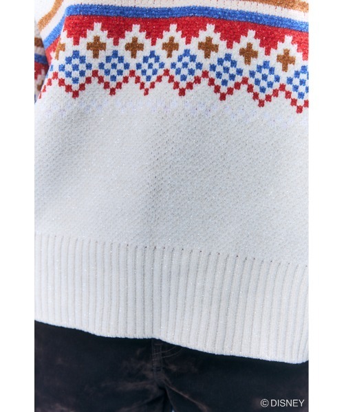 Disney SERIES CREATED by MUS（ディズニーシリーズクリエイテッドバイエムユーエス）の「MD OT FAIR ISLE KN トップス / TINK（ニット/セーター・レディース・オフホワイト/グリーン/ピンク・FREE）」の19枚目の写真