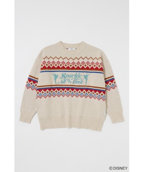 Disney SERIES CREATED by MUS（ディズニーシリーズクリエイテッドバイエムユーエス）の「MD OT FAIR ISLE KN トップス / TINK（ニット/セーター・レディース・オフホワイト/グリーン/ピンク・FREE）」の20枚目の写真