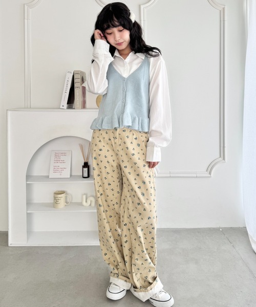 SOLLON.（ソルロン）の「【2点セット】シャツ+裾フリルビスチェ（シャツ/ブラウス・レディース・オフホワイト/ピンク/ライトブルー・FREE）」の16枚目の写真