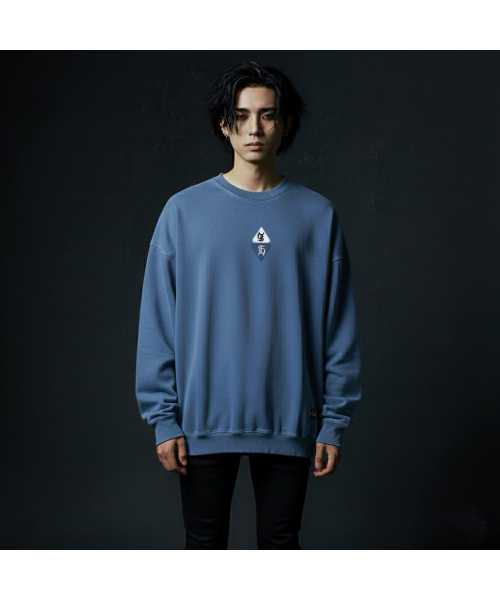 EIGHTVOLUME(エイトボリューム)の「EV E エンブレムパッチピグメント裏起毛スウェット(ネイビー)(スウェット・メンズ・その他・MEDIUM/LARGE)」の2枚目の写真