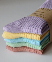 YARNWORKS（ヤーンワークス）の「[パステルメランジ5パック]WORK0 基本リップソックス（ソックス/靴下）」