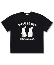 WEVERYVALUE（ウィベリべリュー）の「Value Club Overfit Short Sleeve T-Shirt Black（Tシャツ/カットソー）」