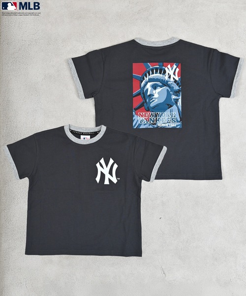 MLB(メジャーリーグベースボール)の「【MLB】別注プリントTシャツ(Tシャツ/カットソー・キッズ・ブラウン/チャコール/ネイビー/杢グレー/オフホワイト・100/80/110/90/130/120/150/140)」の4枚目の写真