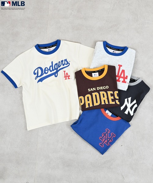 MLB(メジャーリーグベースボール)の「【MLB】別注プリントTシャツ(Tシャツ/カットソー・キッズ・ブラウン/チャコール/ネイビー/杢グレー/オフホワイト・100/80/110/90/130/120/150/140)」の6枚目の写真