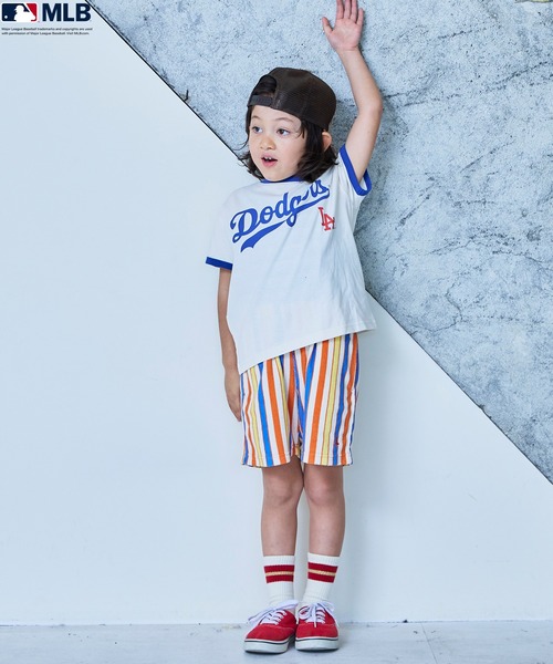 MLB(メジャーリーグベースボール)の「【MLB】別注プリントTシャツ(Tシャツ/カットソー・キッズ・ブラウン/チャコール/ネイビー/杢グレー/オフホワイト・100/80/110/90/130/120/150/140)」の9枚目の写真