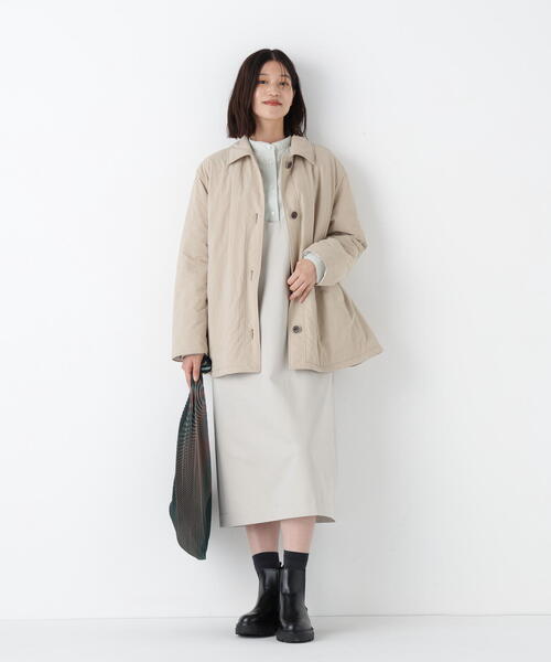 human woman（ヒューマンウーマン）の「◆中綿ブルゾン（ブルゾン・レディース・ベージュ/ブルー・MEDIUM）」の5枚目の写真