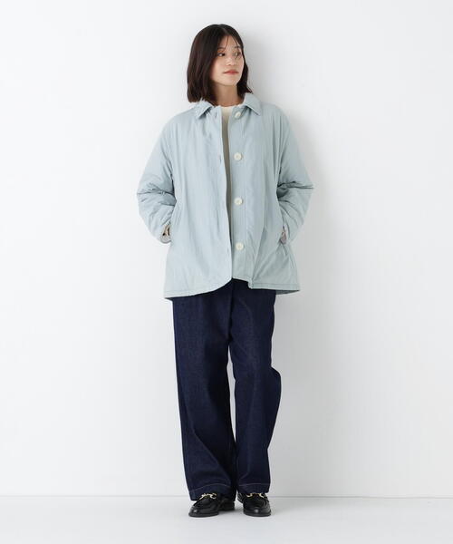 human woman（ヒューマンウーマン）の「◆中綿ブルゾン（ブルゾン・レディース・ベージュ/ブルー・MEDIUM）」の20枚目の写真