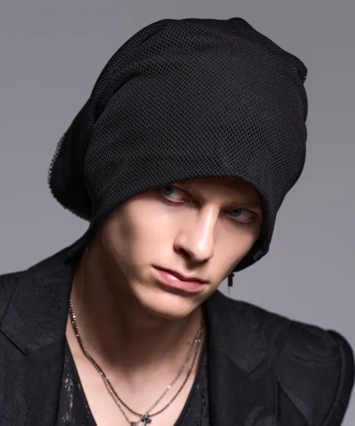 kiryuyrik（キリュウキリュウ）の「Kiryuyrik/キリュウキリュウ/Mesh Neck Cap（ニットキャップ/ビーニー・メンズ・ブラック・F）」の5枚目の写真