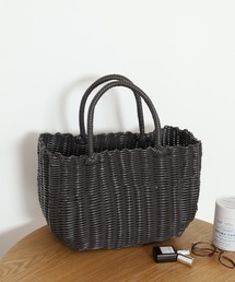 percheグレー かごバッグ タッセル付き percheグレー かごバッグ タッセル付き