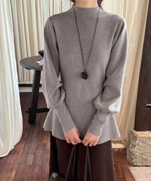 タートルネックバルーンスリーブニット ニット タートル」に該当する