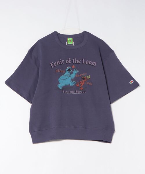 FRUIT OF THE LOOM(フルーツオブザルーム)の「SESAME STREET meets FRUIT OF THE LOOM/ハーフスリーブ1(Tシャツ/カットソー・メンズ・パープル/エメラルド・L/M)」の2枚目の写真