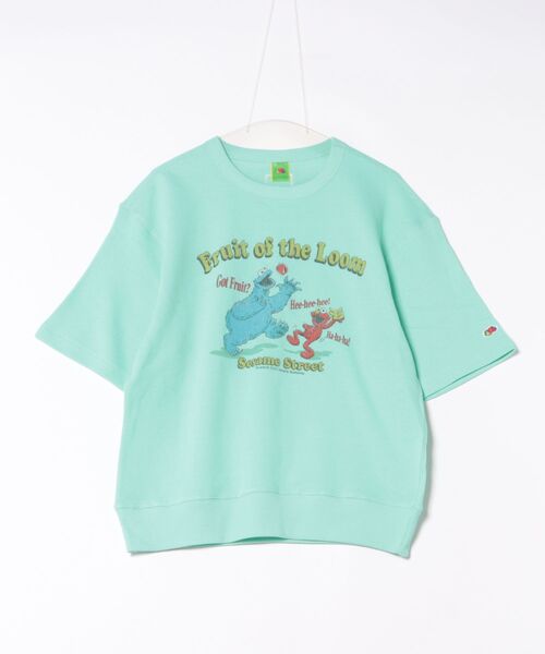 FRUIT OF THE LOOM(フルーツオブザルーム)の「SESAME STREET meets FRUIT OF THE LOOM/ハーフスリーブ1(Tシャツ/カットソー・メンズ・パープル/エメラルド・L/M)」の1枚目の写真