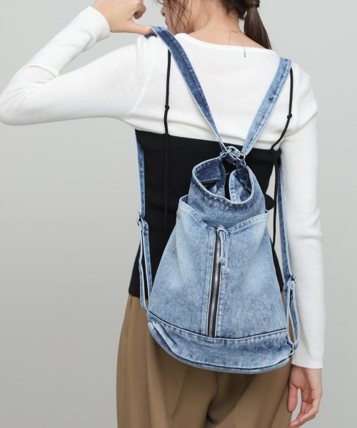 Bab（バブ）の「2WAYデニムBAG（ハンドバッグ・レディース・インディゴブルー/ブラック・ONESIZE）」の14枚目の写真