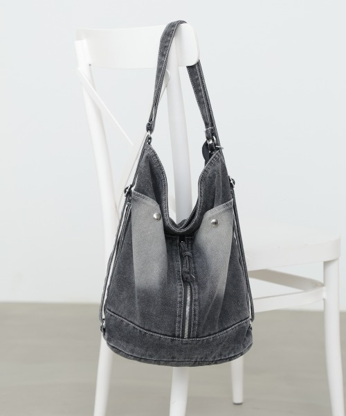 Bab（バブ）の「2WAYデニムBAG（ハンドバッグ・レディース・インディゴブルー/ブラック・ONESIZE）」の7枚目の写真