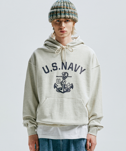 KND(ケイエヌディ)の「USNヘビーウェイトフーディオートミール(パーカー・メンズ・その他・1(M)/2(L))」の1枚目の写真