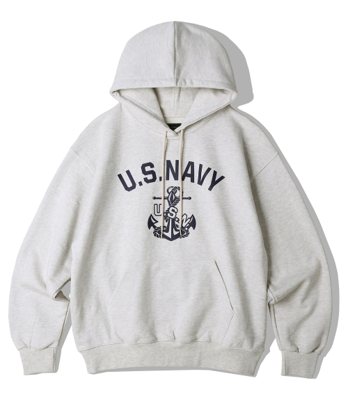 KND(ケイエヌディ)の「USNヘビーウェイトフーディオートミール(パーカー・メンズ・その他・1(M)/2(L))」の2枚目の写真