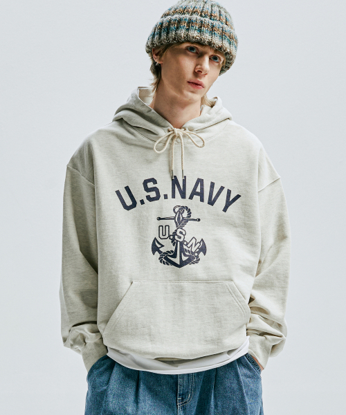 KND(ケイエヌディ)の「USNヘビーウェイトフーディオートミール(パーカー・メンズ・その他・1(M)/2(L))」の3枚目の写真