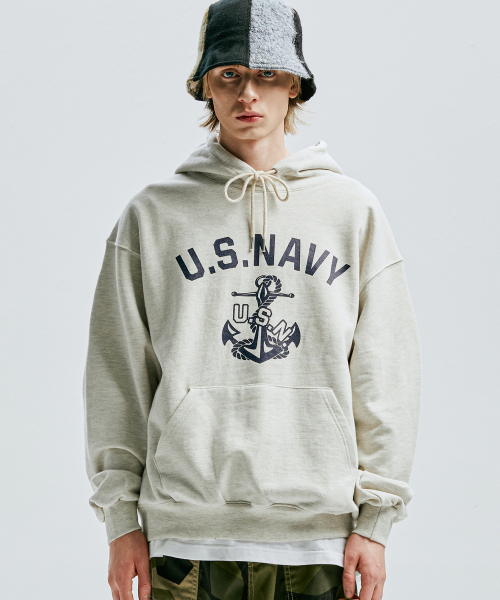 KND(ケイエヌディ)の「USNヘビーウェイトフーディオートミール(パーカー・メンズ・その他・1(M)/2(L))」の6枚目の写真